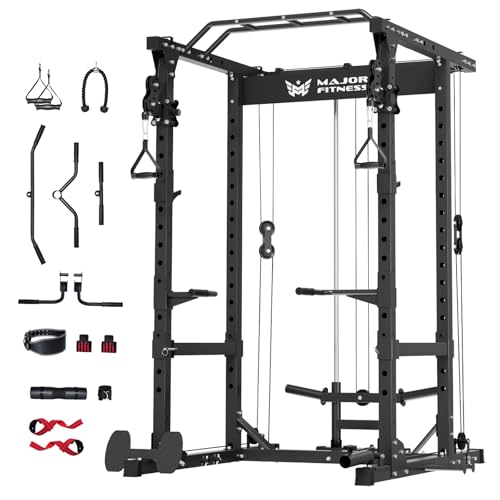 Major Fitness Drone 1 Power Cage Black All-in-One Home Gym with Cable Crossover, Squat Rack & Landmine