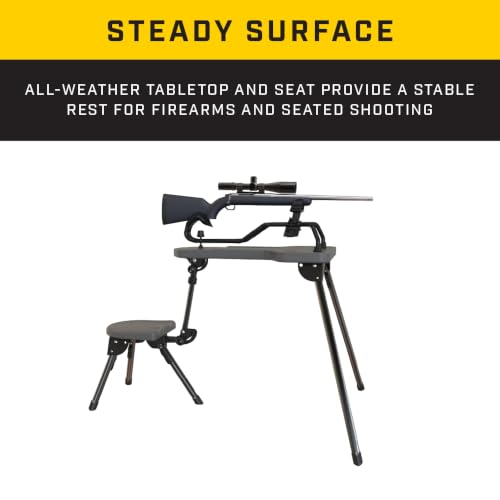 Caldwell Stable Table Lite Shooting Bench, Collapsible Weatherproof Frame
