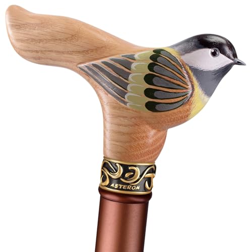 Fashionable Wooden Handle Bird Walking Cane for Women, Adjustable & Supportive