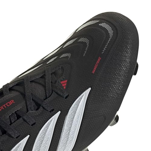 Adidas Unisex 24 Club Flexible Ground Soccer Cleats - Black/White/Lucid Red, 11 Women/10 Men