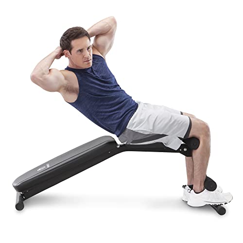 Marcy Adjustable Multi-Position Utility Bench Black for Home Gym Weightlifting