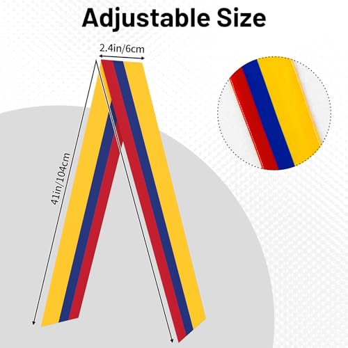 Colombia Flag Pattern Adjustable Sports Headband Wrap for Women Men
