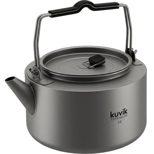 Kuvik Titanium 1.4L Ultralight Camping Kettle - Compact & Durable Backpacking Pot