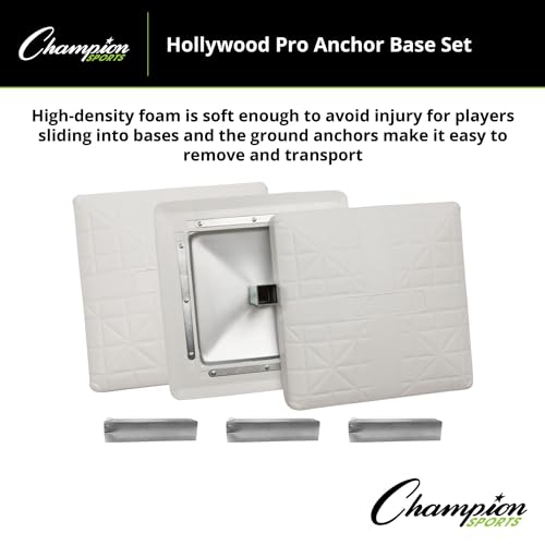 3 Pack Heavy-Duty Anchored Baseball Softball Base Set with Welded Stanchions - Perfect for Youth & Recreational Play - Variations of THIS listing