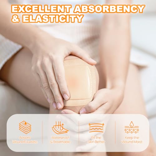 Carbou Silicone Super Absorbent Wound Dressing 5x5 Inches - Pack of 10