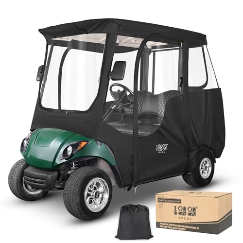 10L0L 2 Passenger Golf Cart Enclosure Rain Cover with Windshield for Yamaha G14 G16 G22 G29 Drive2