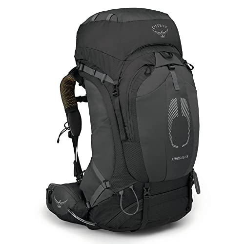 Osprey Atmos AG 65L Men's Backpacking Backpack Large XL Black with Raincover