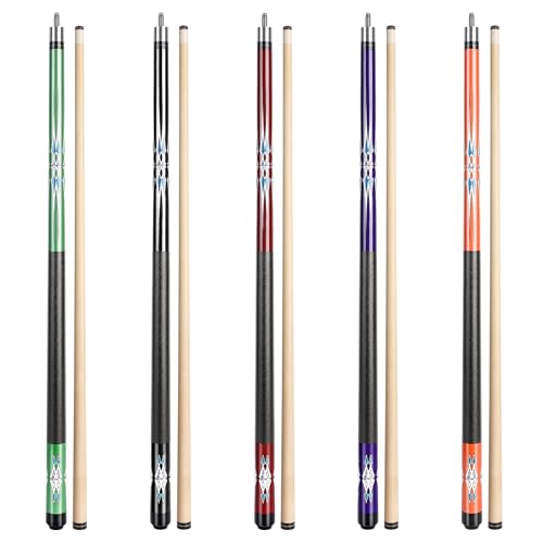 LOTKEY 4-Piece Pool Cues Set 58 Inch Canadian Maple Billiard Sticks for Adults