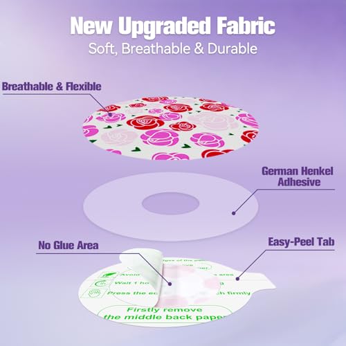 40 Pack Waterproof Flower Pattern Libre 3 Plus Sensor Covers for CGM