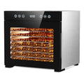 Food Dehydrator Machine with 8 Stainless Steel Trays, Adjustable Temp & Timer