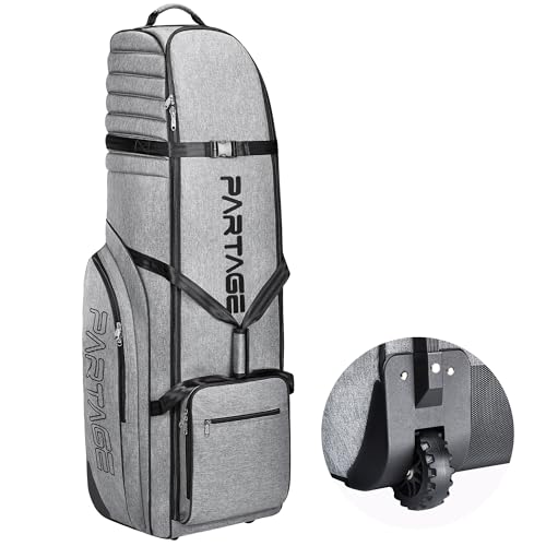 Partage Gray Golf Travel Bag with Wheels 900D Oxford Airline Case