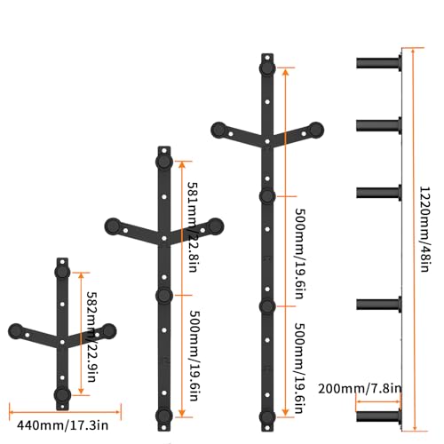 Wall Mount Weight Plate Storage Rack - 6 Pegs for 2-Inch Olympic Plates
