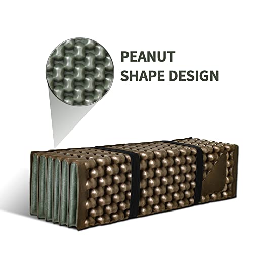 FOCHIER F Army Green 2-Pack Ultralight Foam Camping Pads for Hiking & Backpacking