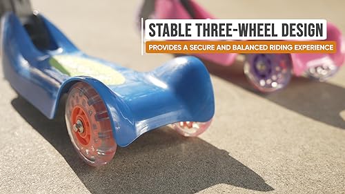 Kids Folding Kick Scooter with Three Wheels for Ages 3+ - Blue