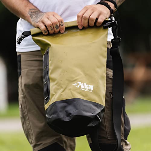 Olive Waterproof Dry Bag 10L - Reflective Waterproof Gear Storage for Kayaking & Beach