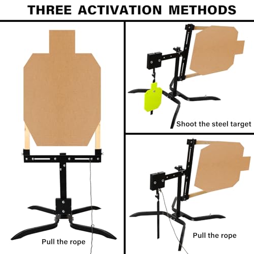 Heavy-Duty Steel Swinger Target Stand for Paper & Cardboard Shooting Targets