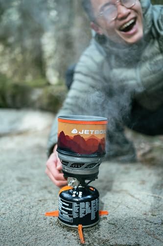 Jetboil MiniMo Camping Stove Cooking System Sunset with Adjustable Heat Control