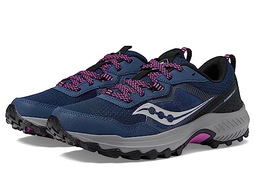 Saucony Women's Excursion TR16 GTX Trail Running Shoes Navy Razzle 9