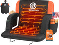 HOPERAN 23" Orange Heated Stadium Seat with Back Support & Dual Control, 1-Pack