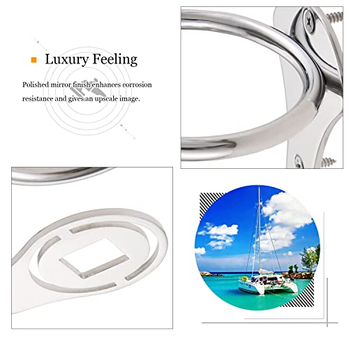 Marine Stainless Steel Drink Holder Cup Mount for Boat Yacht Deck
