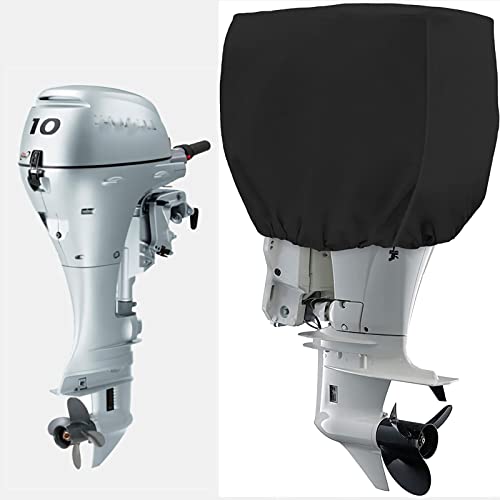 Heavy Duty Waterproof Outboard Motor Cover Up to 15HP - Thick Polyester Fabric