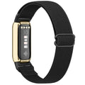 Meliya Black Elastic Nylon Fitbit Luxe Replacement Sport Band for Women Men