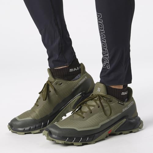 Salomon Alphacross 5 Gore-TEX Trail Running Shoes Olive Night/Black/Deep Lichen Green Men’s