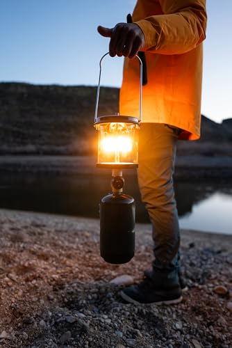 Propane Lantern for Camping & Emergency with Adjustable Brightness - Double Mantles Included