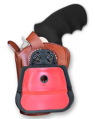 MASC Leather Paddle Holster for Colt Python .357 Magnum 3-inch, Right-Hand, Brown