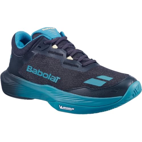 Babolat Men's SFX4 All Court Tennis Shoes 10.5 Black Blue - Wide Fit, Comfortable Performance