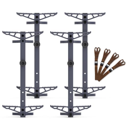 Kalkal 20" Aluminum Tree Stand Climbing Sticks for Saddle Hunting - Grey, 4 Pack