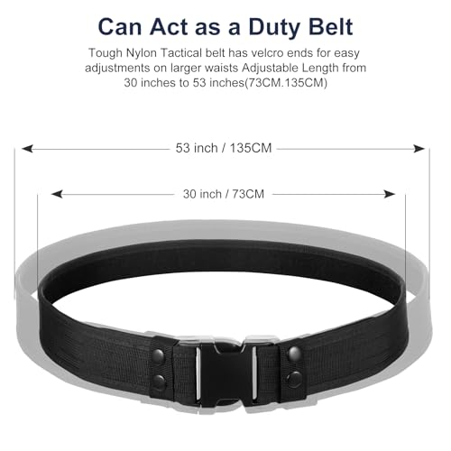 Police Duty Belts for Law Enforcement Uniforms - 10 Black Straps for Officers, Correctional & Hunting Gear