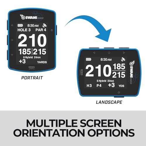 Izzo Swami KISS 2.0 Handheld Golf GPS Rangefinder Blue with Magnetic Attachment