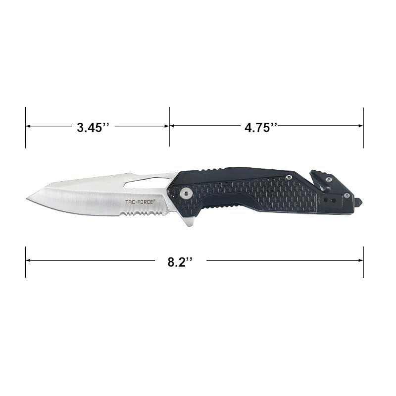 Tac-Force Tactical Folding Knife, 8 Inch Overall Length, 3.25 Blade,