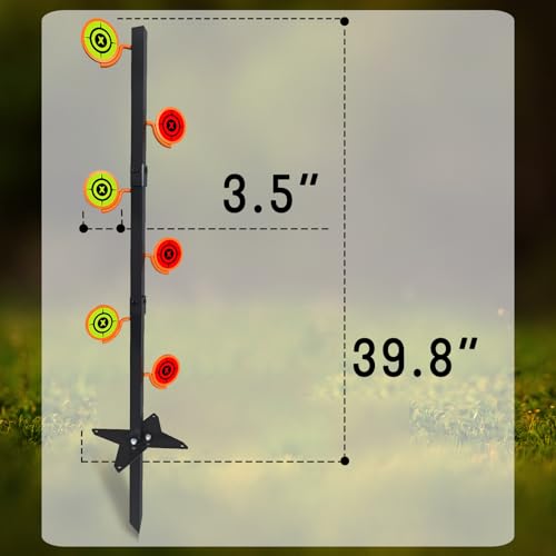 Aimax Outdoor Dueling Tree Target Kit for .22 Rimfire - 6 Targets, Steel Shooting Practice