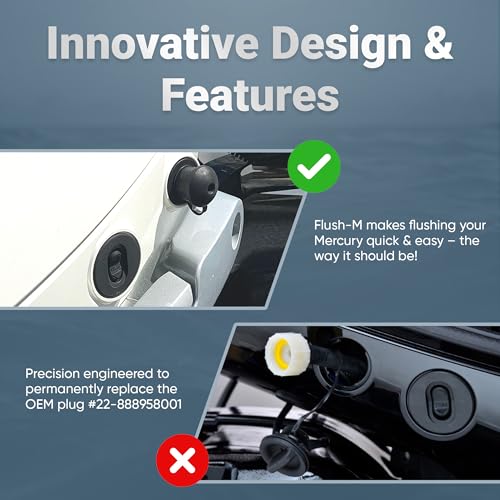Mercury Black Outboard Quick Connect Flush Kit with Gasket Seal - Marine Engine Adapter