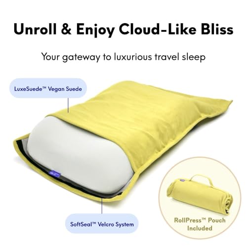 Travel Deep Sleep Pillow - Compact Memory Foam Neck Support Cushion - Spark