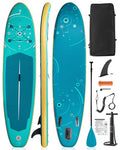 Signstek Green Extra Wide Inflatable Stand Up Paddle Board - Stable, Durable & Portable