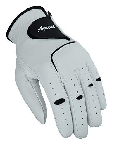 Men's Cabretta Leather Golf Gloves 3 Pack - Medium, Left Hand, Breathable All Weather Fit