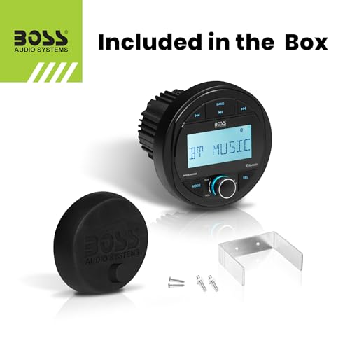 BOSS Audio Systems MGR300B Bluetooth Marine Gauge Receiver - No DVD, Waterproof