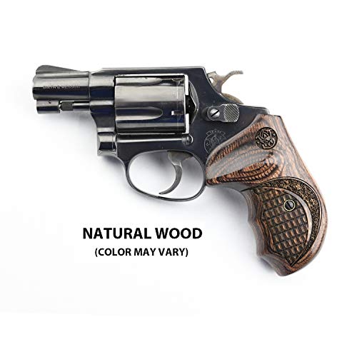 Walnut Croc Style Gun Grips for Smith & Wesson J Frame Revolvers - Altamont USA