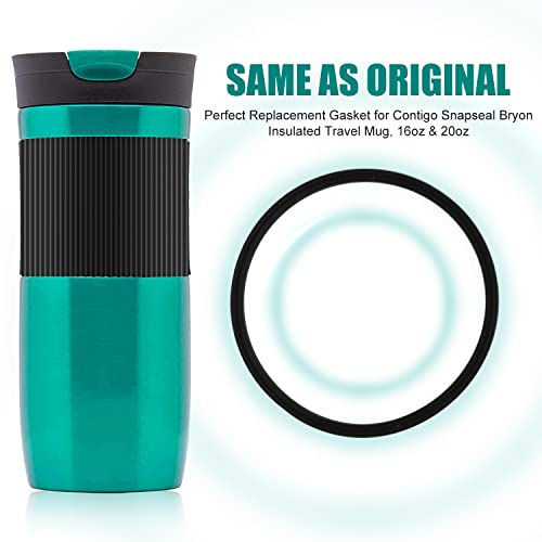 6 Pack Silicone Replacement Seals for 16oz & 20oz Travel Mugs - Leakproof Gaskets