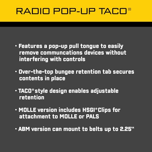 High Speed Gear Black Radio Pop-Up Taco MOLLE Pouch - Tactical Military & Police Gear