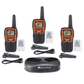Midland T51X3VP3 Walkie Talkie 3-Pack - Black and Orange, 28-Mile Range, NOAA Weather
