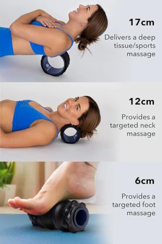 Foam Roller Set with 5 Sizes for Back, Neck, Foot Massage and Posture Improvement