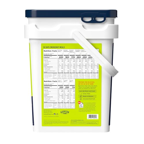 Augason Farms 30 Day Deluxe Emergency Food Supply Kit - 11 Meal Varieties, 194 Servings