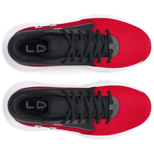 Under Armour Lockdown 7 Basketball Shoes Men 7 / Women 8.5 Red/Black - Durable Court Sneakers