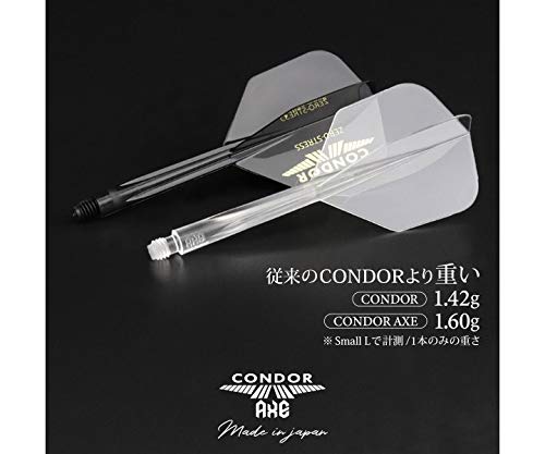 CONDOR Axe Revival Small S Clear - Ultra-Thin Durable Dart Flight, Japan Made