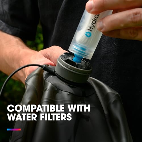 HydraPak Seeker Collapsible 10L Water Storage Bottle for Camping & Backpacking - Mammoth Grey