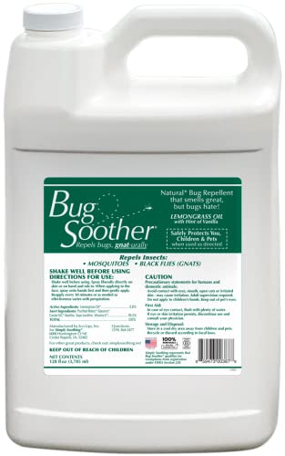 Bug Soother Natural Insect Repellent 128 Fl Oz Gallon - DEET-Free Outdoor Spray